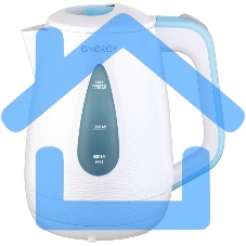 Чайник электрический Energy E-214 белый/голубой (1.7 л, диск)