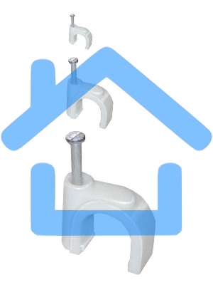 Скоба креп. прям. 8мм с гвозд. (уп.100шт) ИЭК USK21-08-100