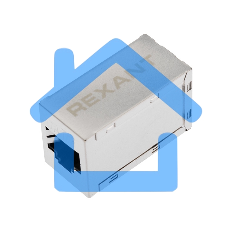 Проходной адаптер, RJ-45(8P-8C), FTP экранированный, категория 6, (гнездо-гнездо), Rexant