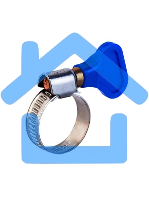 Хомут червячный Rexant 25-40/9-0,7мм, с ключом, нержавеющая сталь W2, (50 шт/уп)