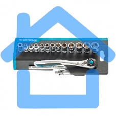 Набор торцевых головок GROSS, трещотка 120 зубьев, 36 предметов 14142