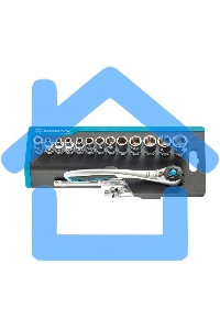 Набор торцевых головок GROSS, трещотка 120 зубьев, 36 предметов 14142