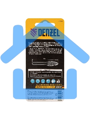 Борфреза по металлу твердосплавная, параболическая, тип-F, 8 мм Denzel