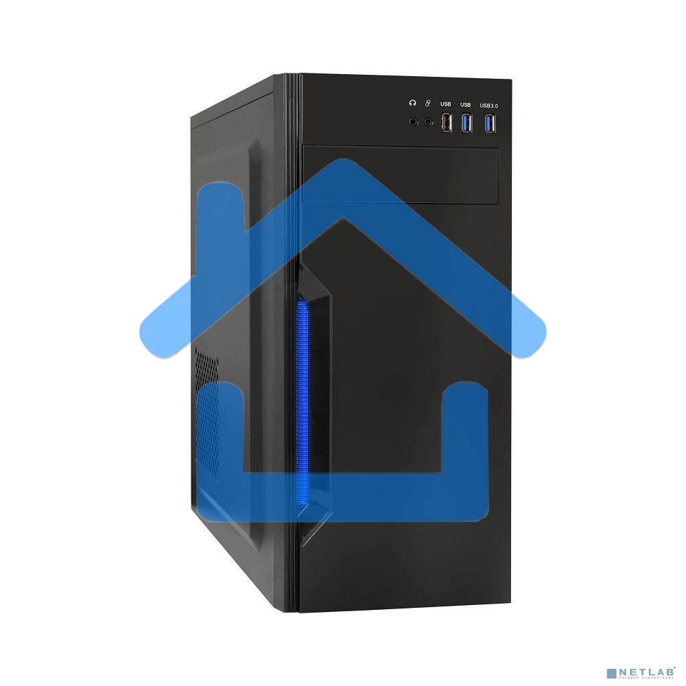 Компьютерный корпус Miditower ExeGate XP-333U Black, ATX, (XP500, Black,120мм), 1*USB/2*USB 3.0, Audio