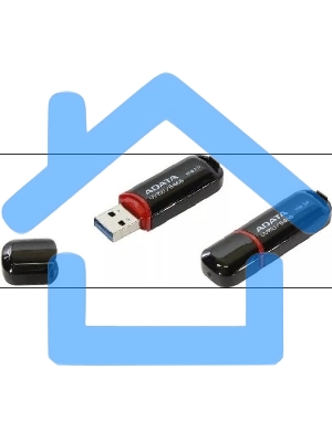 Флешка USB ADATA UV150 (AUV150-64G-RBK), 64 Gb, USB 3.0, R/W 100/40, черный