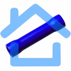 Соединительная гильза изолированная L-26 мм 1.5-2.5 мм² (ГСИ 2.5/ГСИ 1,5-2,5) синяя Rexant