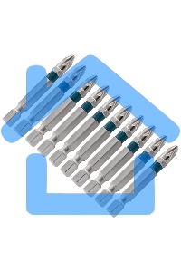 Набор бит PZ2х50, сталь S2, 10 шт. Gross