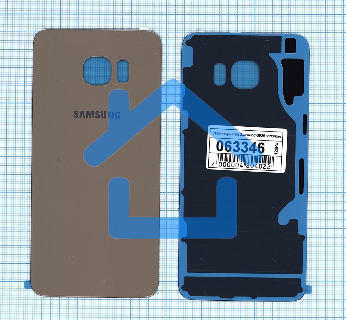 Задняя крышка для Samsung G928 Galaxy S6 Edge Plus золотая