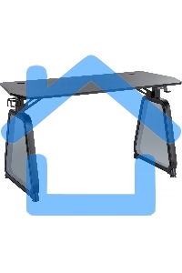 Стол игровой Cactus CS-GMD-BK-RGB столешница МДФ, черный каркас черный 136x60x75см