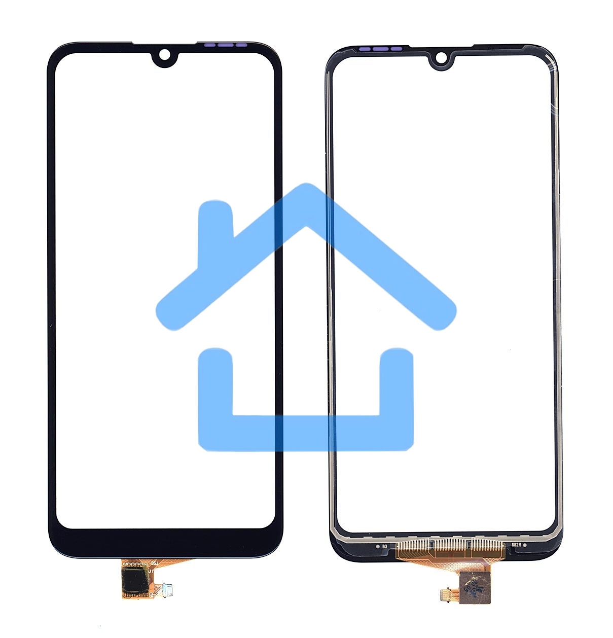 Сенсорное стекло (тачскрин) для Huawei Y6 2019, черное