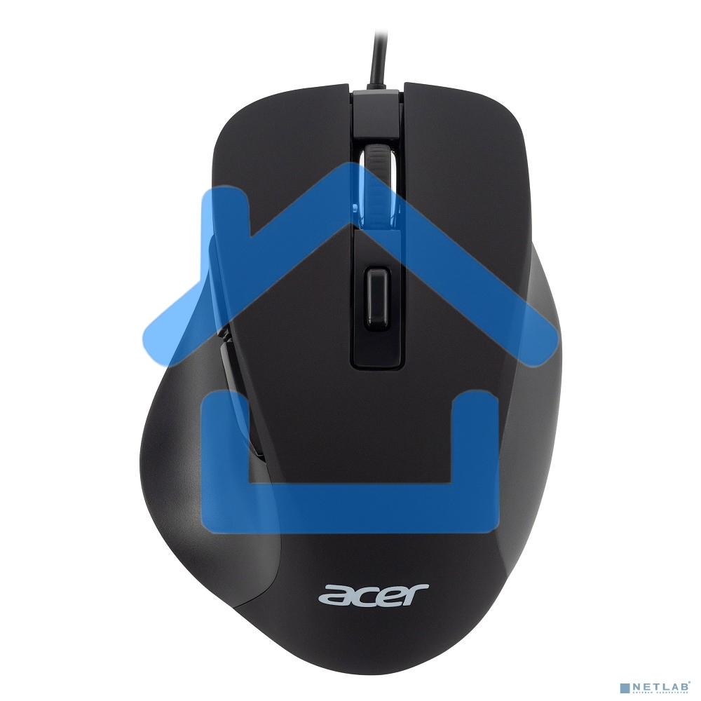 Мышь проводная Acer OMW120 черный, 2000 dpi, USB, кнопки - 6