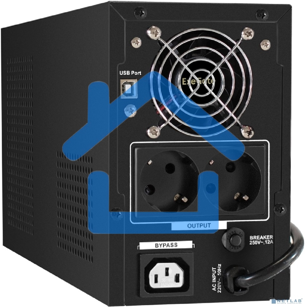Источник бесперебойного питания ExeGate SineTower SN-1500.LCD.AVR.2SH.1C13.USB <1500VA/1200W, чистая синусоида, LCD дисплей, AVR, 2*Schuko+1*C13, USB, линейно-интерактивный, черный>