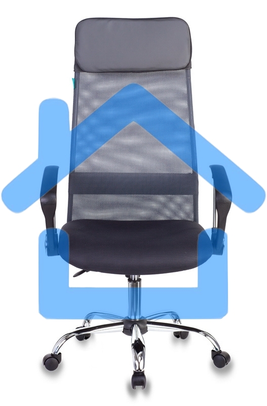 Кресло руководителя Бюрократ KB-6N/SL/DG/TW-12 серый TW-04 TW-12 сетка крестовина хром