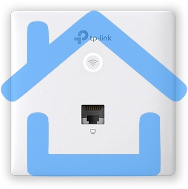 Точка доступа TP-Link Omada AC1200 wireless MU-MIMO Gigabit wall-plate Access Point, 1 Gigabit downlink port, 1 gigabit uplink port, 802.3af/at PoE in, wall plate mounting, support standalone mode and controlled by Omada SDN controller (Software/hardware/