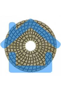 Алмазный гибкий шлифовальный круг Matrix, 100 мм, P 200, мокрое шлифование, 5шт.
