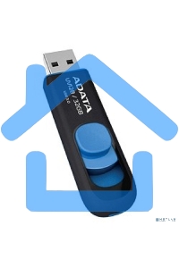 Флешка USB ADATA UV128 (AUV128-32G-RBE), 32 Gb, USB 3.0, R/W 100/30, черный/синий