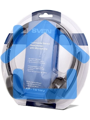 Мультимедийные стереонаушники с микрофоном SVEN AP-151MV, черный 