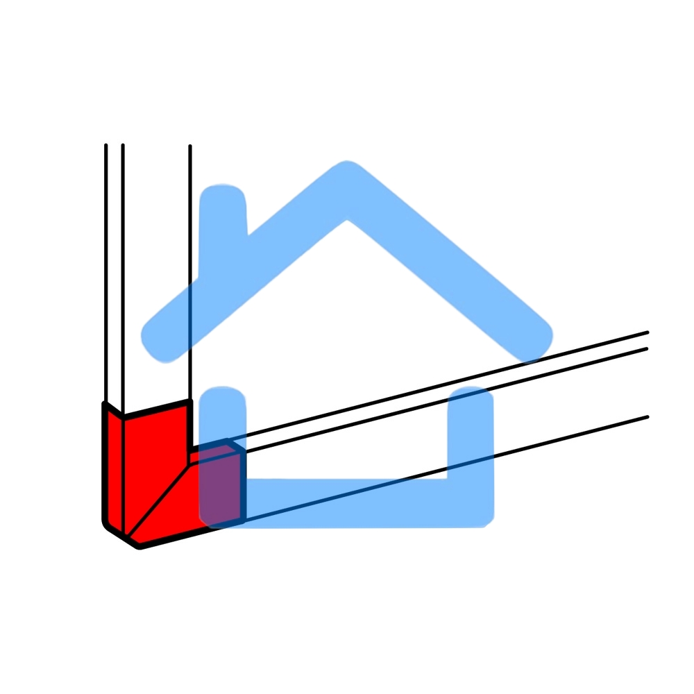 Угол плоский 150х50 Leg 010789