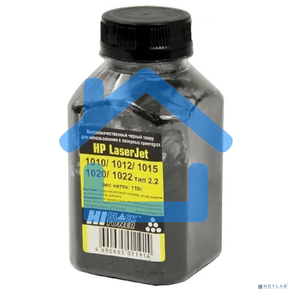 Тонер HP LJ 1010/1012/1015/1020/1022 (Hi-Black) Тип 2.2, 110 г, банка, (Q2612A, Canon 703)