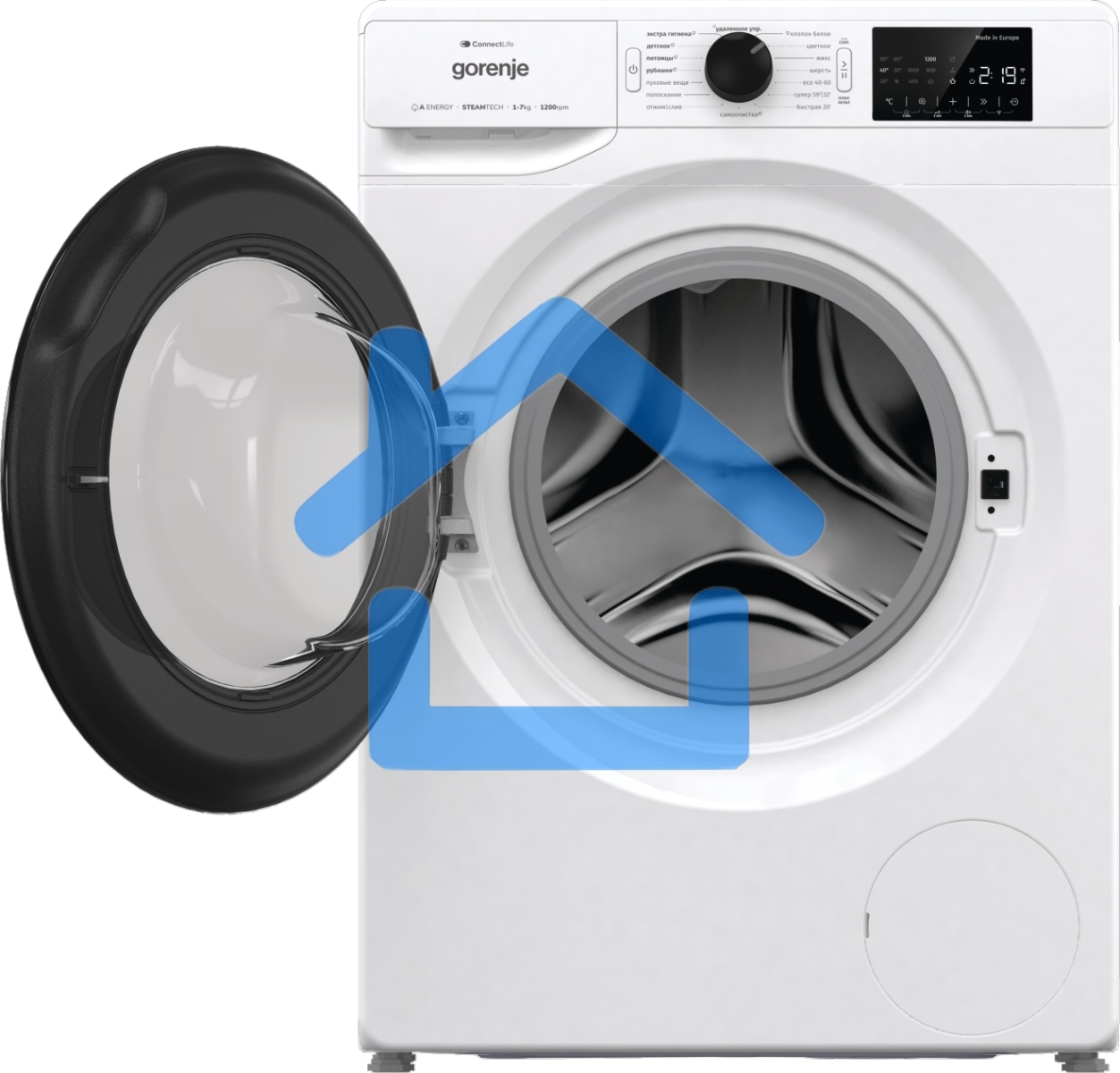 Стиральная машина Gorenje WPNEI72SA1SWIFI/C белый загр. фронтальная макс.: 7 кг 1200об/мин класс: А+++