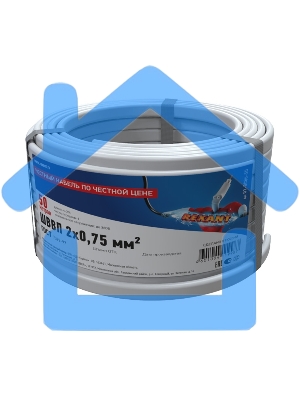 Провод ШВВП 2х0,75 мм², длина 50 метров, ГОСТ 7399-97 Rexant
