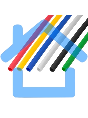 Термоусаживаемые трубки Rexant 5,0/2,5 мм, набор пять цветов, упаковка 50 шт. по 1 м