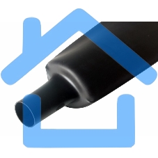 Термоусаживаемая трубка Rexant 100,0/50,0 мм, черная, упаковка 10 шт. по 1 м