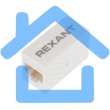 Проходной адаптер, RJ-45(8P-8C), UTP неэкранированный, кат.6, (гнездо-гнездо), Rexant