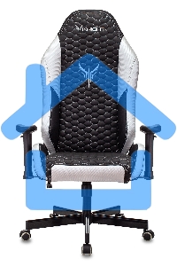 Кресло игровое Knight Neon черный/серебряный соты эко.кожа с подголов. крестовина металл