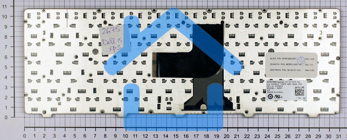 Клавиатура для ноутбука Dell XPS 15 L502X M5040 N5050 N5040 N4110 черная
