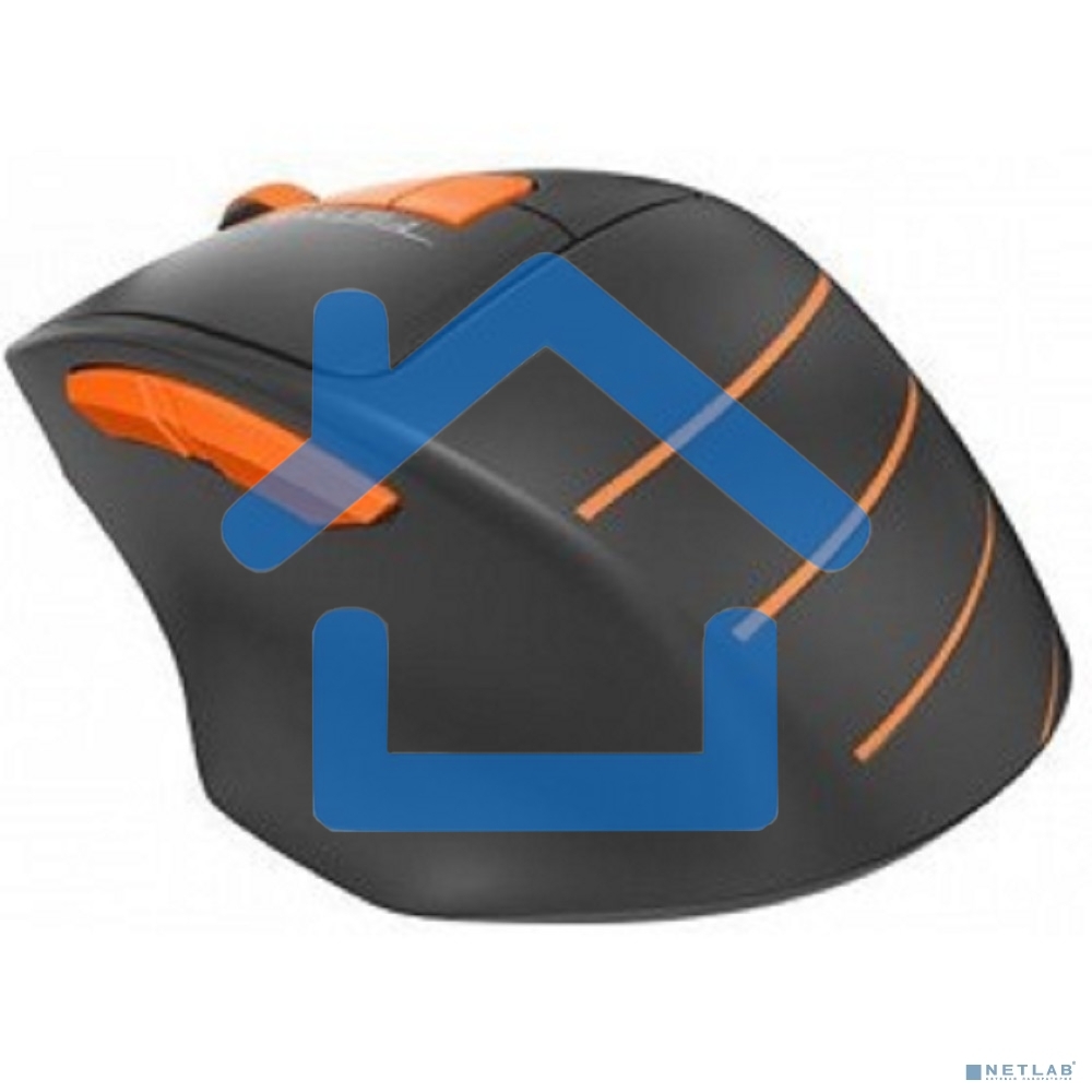Мышь беспроводная A4Tech Fstyler FG30 серый/оранжевый, 2000 dpi, радиоканал, USB, кнопки - 5