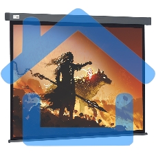 Экран Cactus 213x213см Wallscreen CS-PSW-213X213-SG 1:1 настенно-потолочный рулонный серый