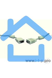 Кабель Gembird/Cablexpert CC-PPVGA-10m,Кабель VGA Premium, 15M/15M, 10м, серый, тройной экран, феррит.кольца