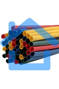 Термоусаживаемые трубки Rexant 5,0/2,5 мм, набор пять цветов, упаковка 50 шт. по 1 м