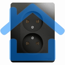 Розетка 2-м СП Glossa 16А IP20 без заземл. в сборе антрацит SchE GSL000720 Розетка 2-м СП Glossa 16А IP20 без заземл. в сборе антрацит SchE GSL000720