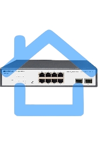 Настраиваемый L2 коммутатор 8x1000Base-T, 2x1000Base-X SFP, комплект для установки в 19