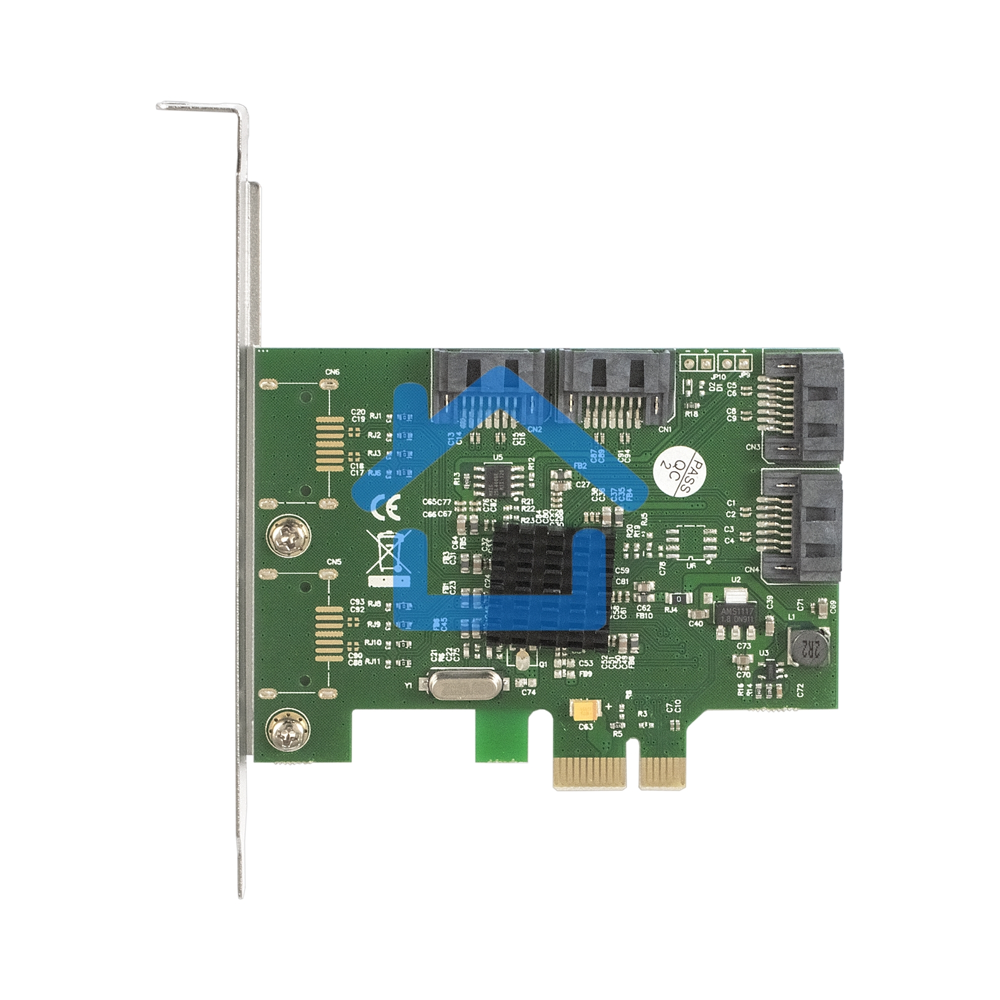 Контроллер ExeGate EXE-503 PCI-E 2.0, SATA3 6Gb/s, 4 int (OEM)
