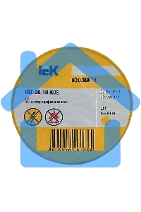 Изолента Iek UIZ-20-10-K05 0,18х19 мм желтая 20 метров ИЭК