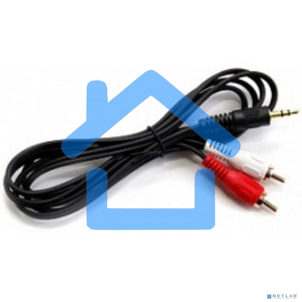 Кабель аудио Exegate 3.5mm Jack M - 2xRCA M 2м позолоченные разъемы