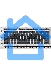 Клавиатура для ноутбука Asus UL30 K42 черная с серебристой рамкой