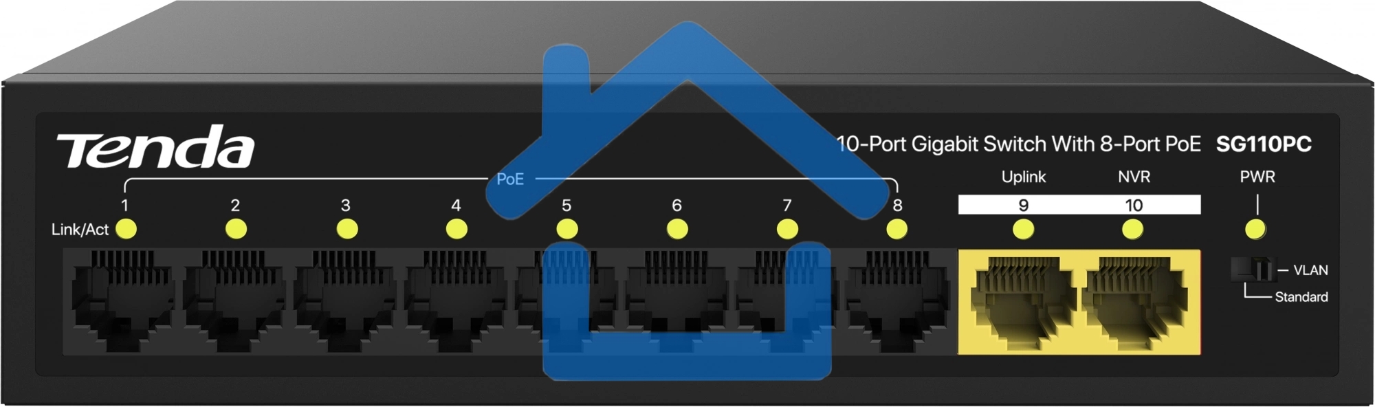 Коммутатор TENDA SG110PC 10PORT 10/100/1000M