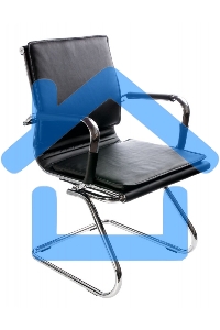 Кресло офисное Бюрократ CH-993-Low-V/Black черный, искусственная кожа, низкая спинка, полозья хром