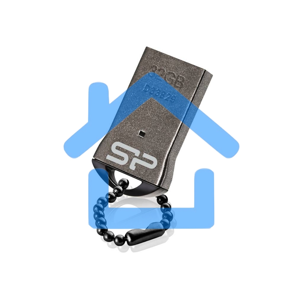 Флешка USB R/W Silicon Power R/W 64Gb Touch T01 SP064GbUF2T01V1K USB2.0 черный/серебристый