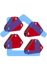 Магнитный угольник-держатель для сварки набор 4 шт. на 4 кг Rexant