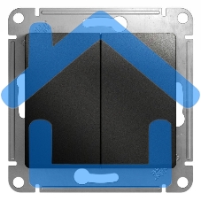 Механизм выключателя 2-кл. СП GLOSSA 10А IP20 10AX антрацит SchE GSL000751