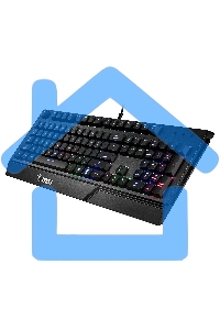 Клавиатура MSI VIGOR GK20 RU черный USB Multimedia for gamer LED (подставка для запястий)