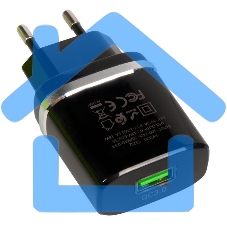 Сетевое ЗУ QC 3.0 HOCO HC-16255 C12Q 1 USB Выход: 5V_9V_12V, 18W черный