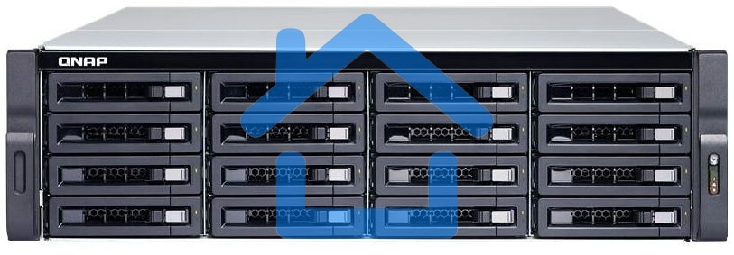 Сетевое хранилище без дисков SMB QNAP TS-1673AU-RP-16G NAS 16 HDD trays, 2x 2.5 GbE, rackmount, 2 PSU. 4-core AMD V1500B 2,2 GHz,RAM 16 Gb (1 x 16 Gb) up to 32 Gb (2 x 16 Gb). W/o rail kit RAIL-B02