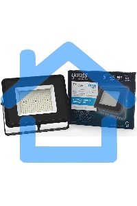 Прожектор светодиодный Gauss Qplus 100Вт 6500К 8500лм IP65 графит. сер. 1/4