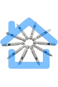 Набор бит PZ2х50, сталь S2, 10 шт. Gross